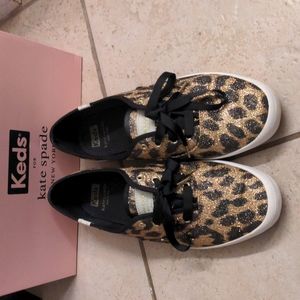 Kate spade glitter leopard keds